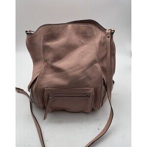 Zara Woman Salmon Leather Slouchy Boho Tote Bag